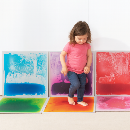 Liquid Sensory Floor Tiles Set of 6 Multi Sizes