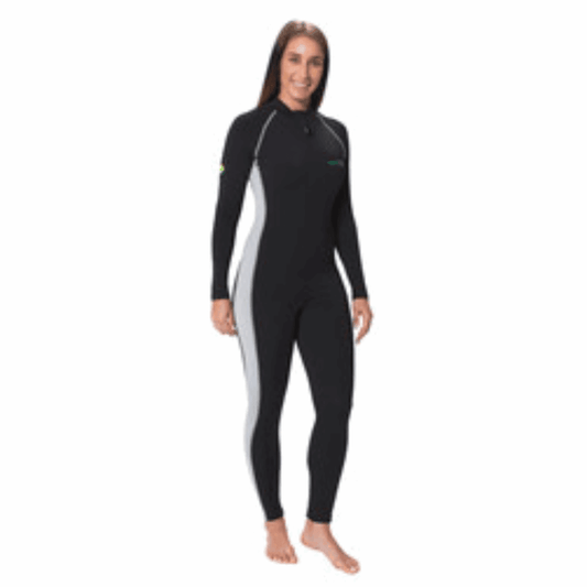 EcoStinger Women UV Protection Swimsuit UPF50+ Chlorine Resistant Black Silver