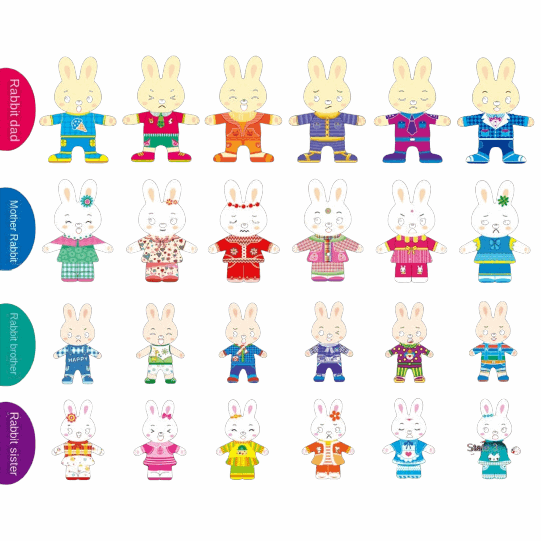 Family Dress up: Bear or Rabbit Jigsaw Puzzle - Made2Motivate