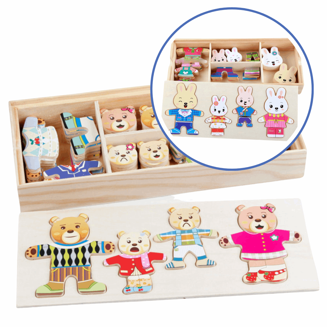 Family Dress up: Bear or Rabbit Jigsaw Puzzle - Made2Motivate