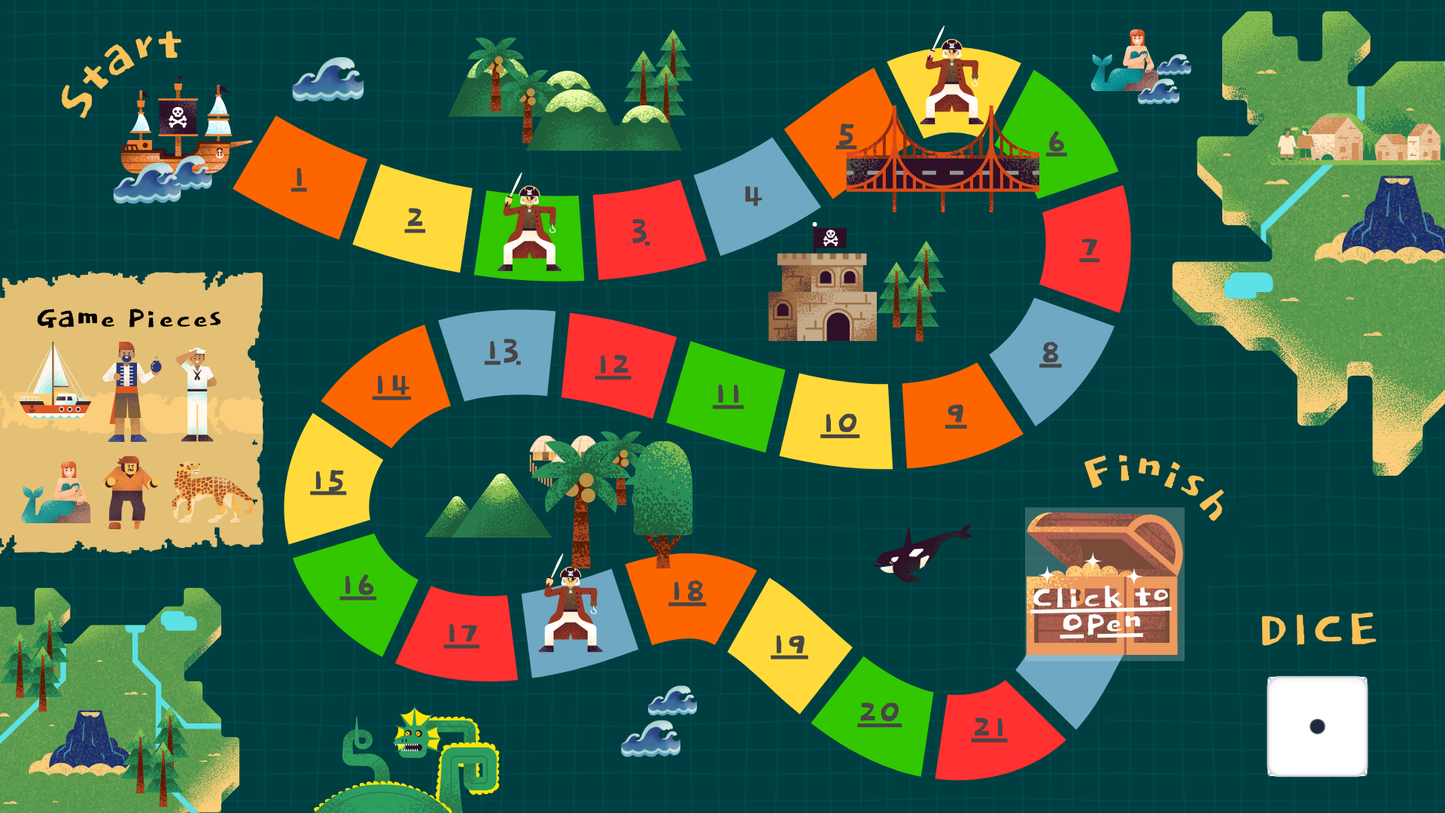 Pirate Treasure Trek | Interactive Movement Board Game for Brain Breaks