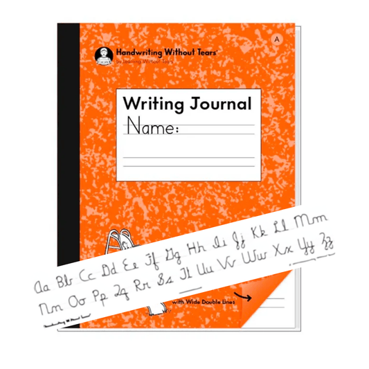 Handwriting Without Tears: Writing Journal A with Wide Double Lines – Includes 1 Alphabet Desk Strip