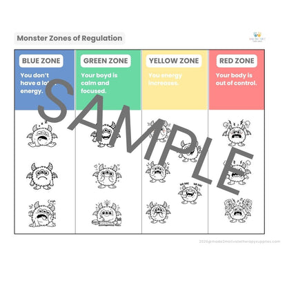 Monster Zones of Regulation Pack – Fun, Engaging Emotional Regulation Activities for Kids