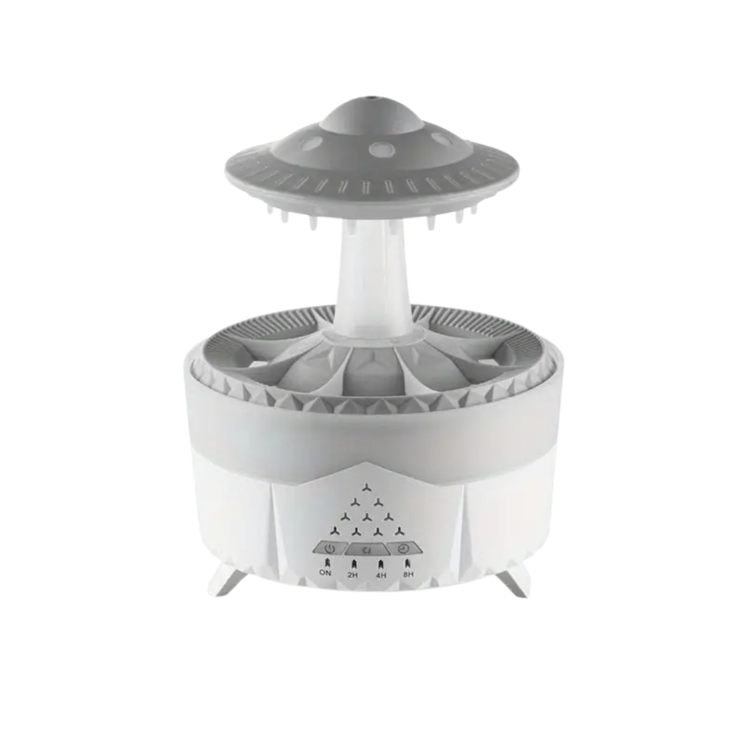 Raindrop Aroma Diffuser – Ultrasonic Essential Oil Diffuser with 7-Color LED Night Light & Whisper-Quiet Operation