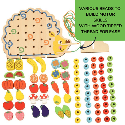 Wooden Lacing Board: Hedgehog - Made2Motivate